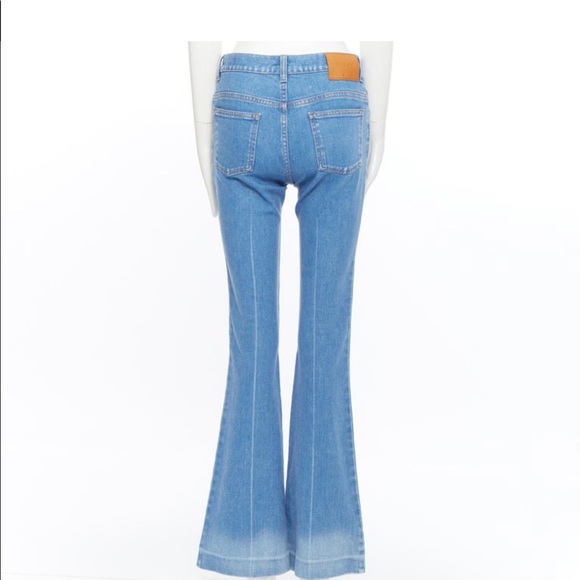 GUCCI blue denim red green web trim 90's flared - Picture 7 of 10